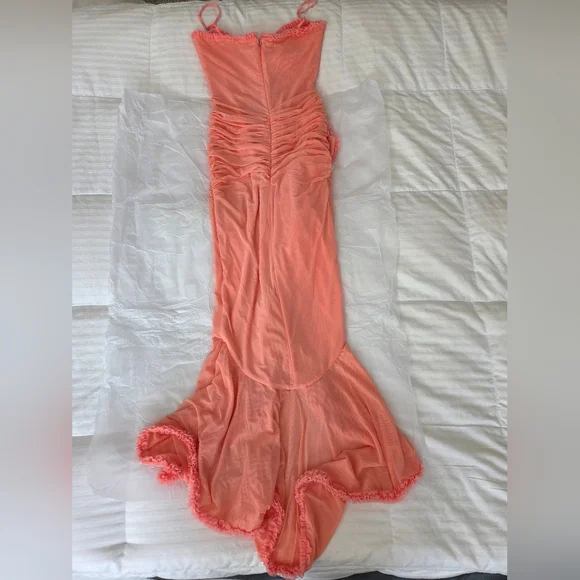 Peach Mesh House of CB 'Gabbi'-large
